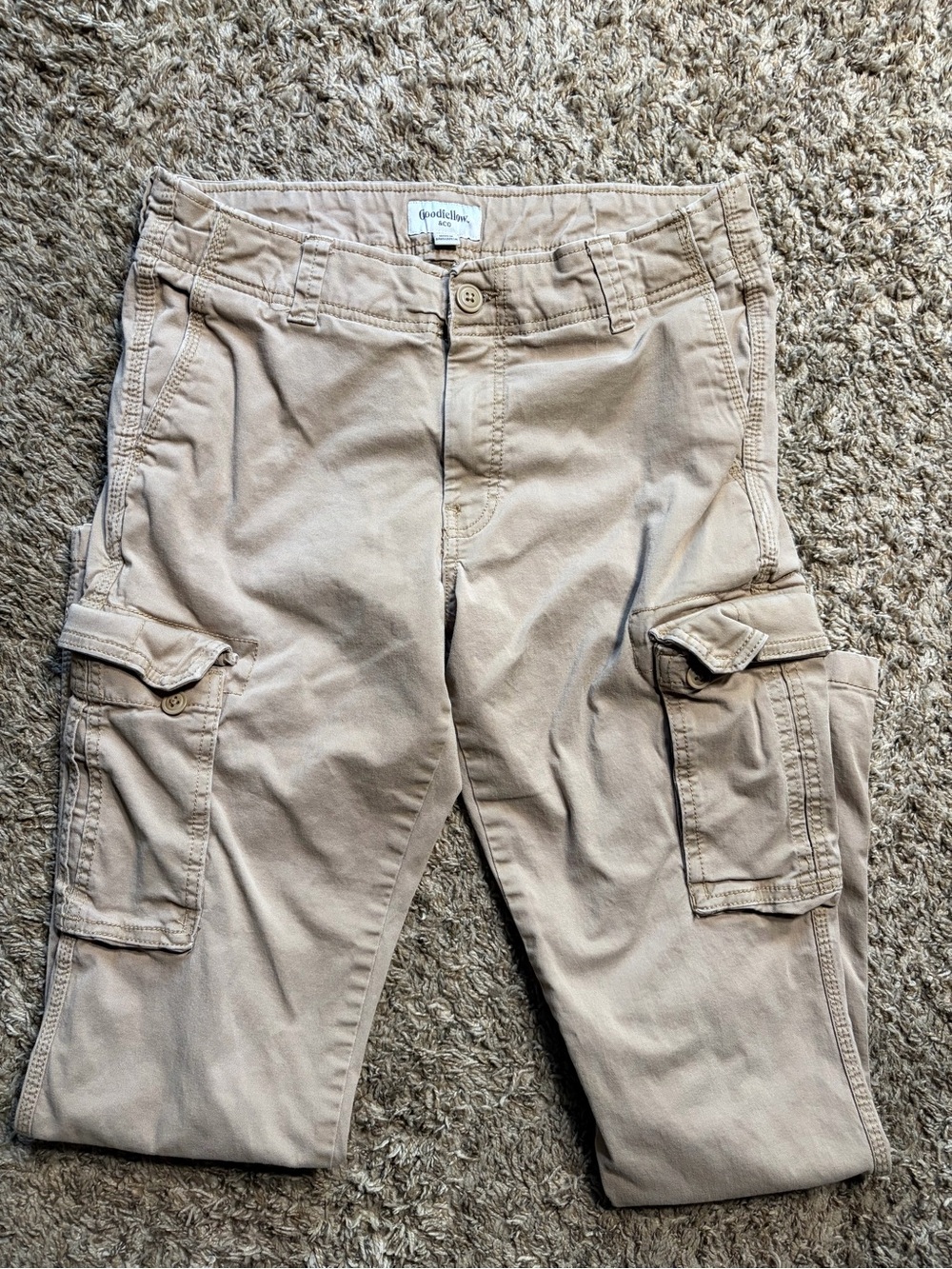 Goodfellow & Co Beige Men’s Cargo Pants with Flap Pockets